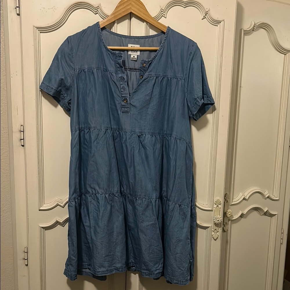 BDG Blue Tiered Dress